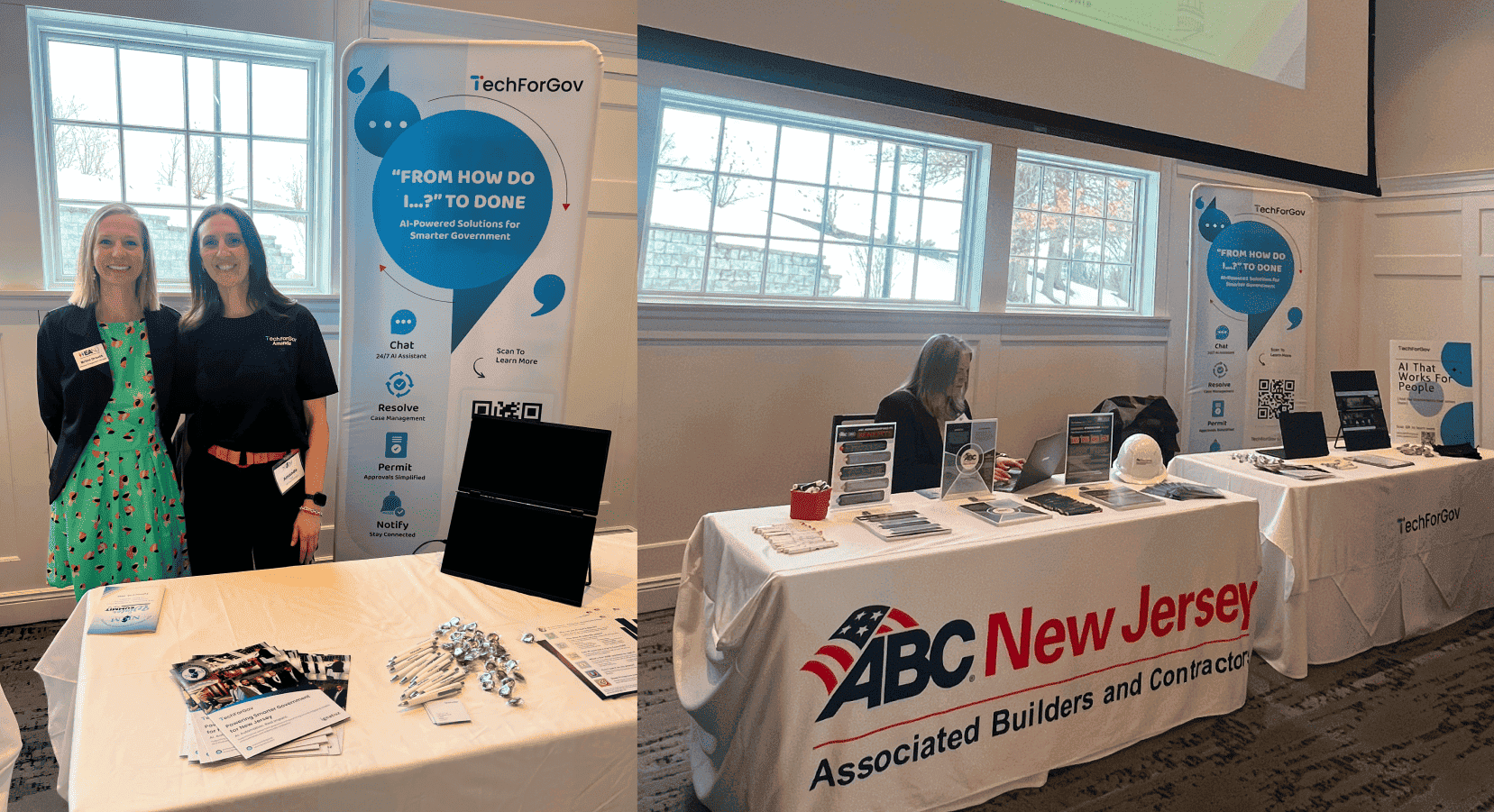 Amanda Coe from TechForGov engaging with municipal leaders at the NJCM Winter Summit 2026