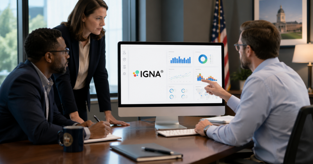 Municipal cybersecurity professionals using AI-powered security monitoring to improve visibility, manage cyber risks, and support secure AI adoption in local government.